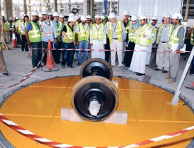 Mattar Al Tayer inspects the work being carried out at Rashidiya metro station, park and ride facilities, and the depot. 