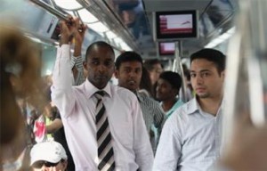 People from all walks of life crowded the Metro on the first day. (SATISH KUMAR)