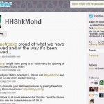 Shaikh Mohammad "tweets" his views and updates on themicro-blogging site Twitter.