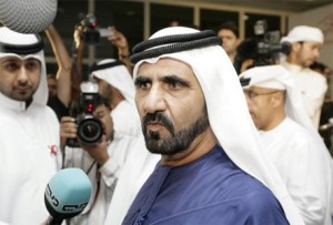 METRO LAUNCH: Sheikh Mohammed photographed at Al Rashidiya Station on Wednesday night. (ITP Images)