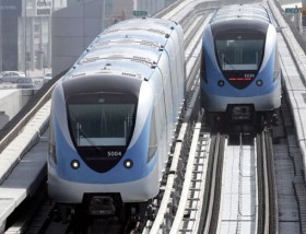 Hadrian Hernandez/Gulf News Driverless trials of the trains for the Dubai Metro continue, leading up to the launch on Wednesday. 