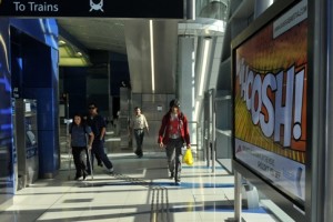 Bustling train carriages, crowded platforms, the constant rattle of ticket gates opening and closing - all music to the ears of Dubai’s transport authority and proof of the success of the city’s fledgling metro system. Photograph: Peter Harrison/Maktoob News