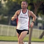 Nick Berrill pounds the pavement in Dubai. Jeff Topping / The National