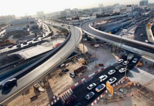     *  Work on Al Ittihad Road in progress.     * Image Credit: Atiq-ur-Rahman/Gulf News