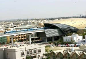     *  A Dubai Metro train leaves Karama station on the Red Line.     * Image Credit: Virendra Saklani, Gulf News