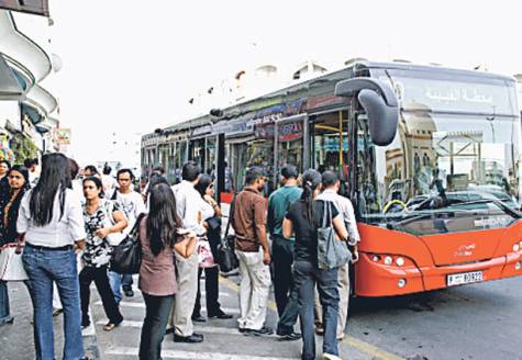 the bus in Satwa. RTA inspectors are keeping a close watch on drivers ...