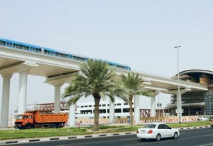     *  A test run continues near the Etisalat station in Al Qusais on the Dubai Metro Green Line, which is expected to open in August 2011. The average number of passengers per day on the Red Line has risen from 35,000 last year to 110,000.     * Image Credit: KAREN DIAS/Gulf News