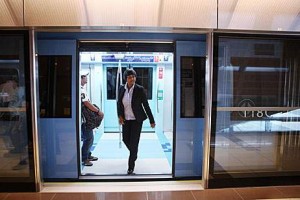 Chitra Jayabalan was among the first Dubai residents to travel on the “fabulous” Metro. Galen Clarke / The National