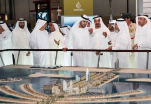     *  Shaikh Maktoum Bin Mohammad Bin Rashid Al Makoum, Deputy Ruler of Dubai, tours the Nakheel exhibit at Cityscape Global 2010 at the World Trade Centre exhibition halls. Also pictured are the Chairman of Dubai Technology, Electornic Commerce and Media Free Zone, Chairman of Dubai Media Incorporated, First Deputy Chairman of the Dubai Executive Council and Vice President of the Al Ahli Club.     * Image Credit: Oliver Clarke/Gulf News