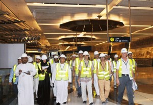 RTA chairman HE Mattar Al Tayer and team inspecting the Green Line 