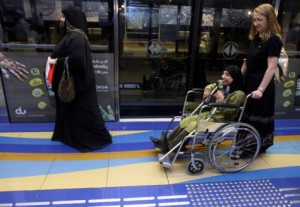     *  The test was organised in an effort to improve the rail services for people with special needs and encourage more people to use the Dubai Metro.     * Image Credit: Francois Nel/Gulf News