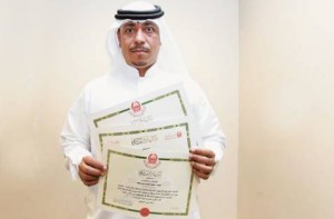     * Mahmoud Mousa Ali, a parking inspector at the RTA, shows the certificates which he received from the Dubai Police for helping them catch suspects and reporting crimes.     * Image Credit: Zarina Fernandes/Gulf News