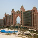 Palm Monorail. Jumeirah Palm Island. Atlantis Hotel.
