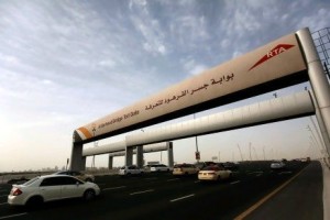 Dubai , United Arab Emirates- April 07, 2011: Salik the New Electronic toll system offered by Roads and Transport Authority. Salik utilizes the latest technology to achieve free flow operation with no toll booths, and free traffic flow in Dubai . ( Satish Kumar / The National )