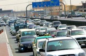     *  Image Credit: Virendra Saklani, Gulf News     * Traffic on a section of the Emirates Road. The Dubai Police's Traffic Department is studying the implementation of a "white points" system to award good drivers.