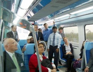 Dubai metro passengers