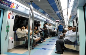 The number of the metro riders on both the red and green lines during the first seven days of November 2011 exceeded two million," according to Al Tayer. (SUPPLIED)