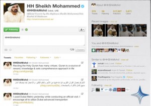 Mohammed bin Rashid's page on Twitter