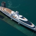 The world’s sixth-largest yacht, Yas, in its humble beginnings. The craft, originally a warship in the Dutch navy, has come a long way since.