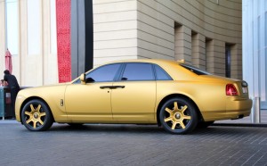 Matte Gold Rolls Royce Ghost 