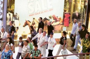     *  Image Credit: Virendra Saklani/Gulf News     * Shoppers taking advantage of DSF promotions at Dubai Mall. Hotels located next to shopping malls are enjoying a boost in occupancy.