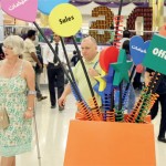 A woman on crutches enjoying shopping at Deira City Centre. — KT photo by M.Sajjad