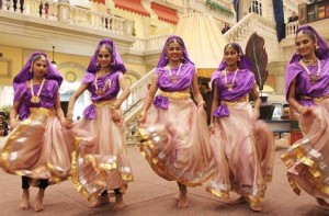     *  Image Credit: Florence Pia G. Yu/Gulf News     * Indian classical dancers perform at a Dubai Shopping Festival event in Mercato, Dubai.