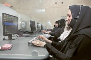     Image Credit: Oliver Clarke/ Gulf News     Operators at RTA’s taxi dispatch room using the old system. The new system will send a taxi closest to the customer’s location, cutting back on waiting time.