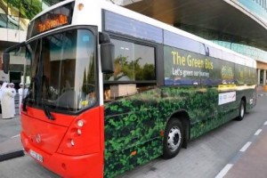 Dubai's RTA launches its latest environmental initiative, the Green Bus, which is a bio-fuel run vehicle. Courtesy RTA