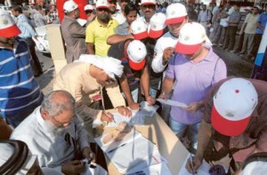      Image Credit: Arshad Ali/Gulf News     Hundreds turned out for the blood donation drive and free health check ups at the Al Gubaiba bus station organised by the Roads and Transport Authority (RTA) in association with Dubai Health Authority (DHA) on Thursday, as part of the Public Transport Day activities.