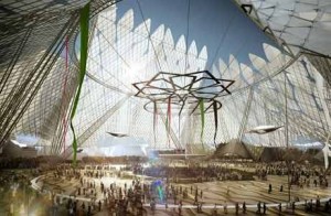 An artist's impression of the UAE's World Expo site.