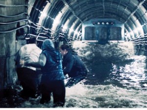 A handout undated still photo provided by Profit Ltd Russian film-making company shows a scene from “Metro,” a disaster movie which pictures what might happen if Moscow’s metro system sprung a leak from the Moscow River flowing above it and a speeding train crashed into a wall of water. — AFP 