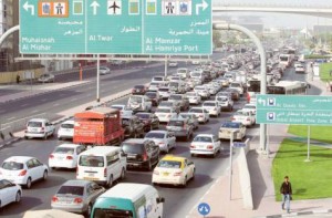 Image Credit: Atiq-Ur-Rehman/Gulf News Traffic jam at Al Qusais on Damascus street