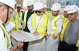 Mattar Al Tayer, Chairman of the Board and Executive Director of the Roads and Transport Authority (RTA), inspecting the project. (Supplied)