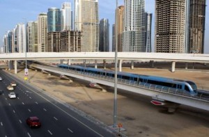 Image Credit: Pankaj Sharma/Xpress Dubai Metro passes under a bridge in between JLT and Nakheel Harbour Stations.