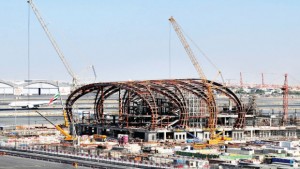 The airport authority is accelerating construction of Al Maktoum in a push to persuade main customer Emirates to move in before 2025. Photo – Bloomberg News