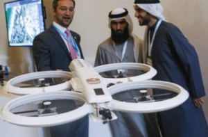      Image Credit: Ahmed Ramzan/Gulf News     A demonstration of a drone which is in the experimental stage. It will be tested in Dubai for six months.