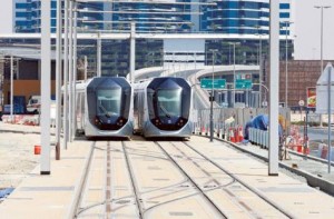 Image Credit: Virendra Saklani/Gulf News Dubai Tram test runs in progress at the Al Safouh station.