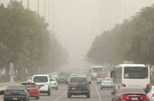      Image Credit:     Windy, hazy, and dusty weather in Abu Dhabi on Sunday. PHOTO: AHMED KUTTY/Gulf News