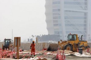 Image Credit: Abdel-Krim Kallouche/Gulf News Construction for the stabilization of Umm Suqeim Beaches in Dubai.