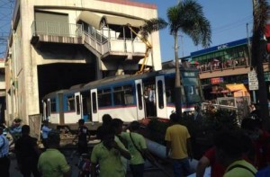 Image Credit: Social media Numerous passengers were injured when a coach of the line 3 of Metro in Manila slammed through a concrete barrier following a reported technical glitch.