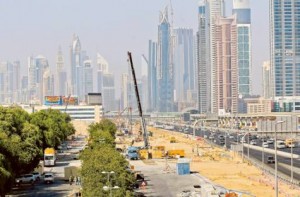 Image Credit: Ahmed Ramzan/Gulf News According to RTA, 25 per cent of the diversion works on Shaikh Zayed Road near Safa Park have been completed and the tracks will be ready by October 25