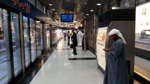 Dubai tram officially inaugurated last evening. (Majorie van Leijen)