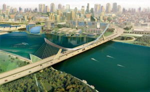 An artist impression of Al Ittihad Bridge. (Supplied)