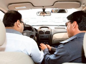 Image Credit: Virendra Saklani/Gulf News Archives A student being briefed by a driving instructor before going on the road . The new system will keep track of records, timings, history as well as the activities of all training sessions