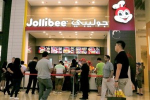 The Jollibee outlet in Dubai Mall has a separate token counter to help customers with ordering. Jeffrey E Biteng / The National