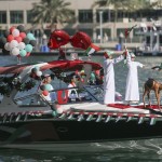 The National Day Boat Parade at Dubai Marina Yacht Club on Wednesday attracted a wide range of different types of watercraft decorated in the national colours for the waterborne extravaganza for the 44th National Day. Sarah Dea / The National