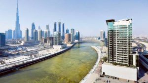 Dubai Canal making its way through Business Bay.Image Credit: Ahmed Ramzan/Gulf News