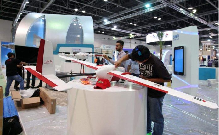 Exhibitors give the final touches to their pavilions as Gitex Technology Week opens in Dubai on October 16. (Photo by Leslie Pableo)