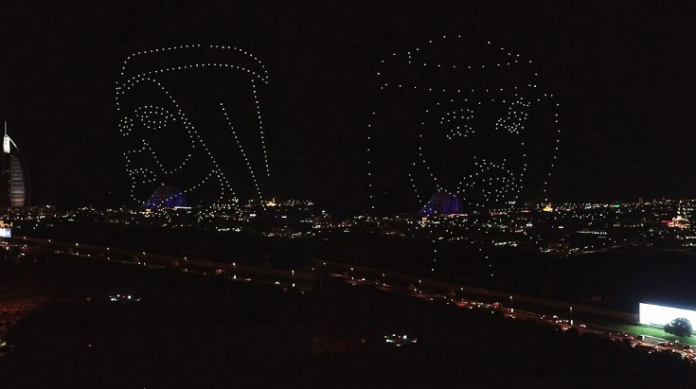 Video: 300 drones draw pictures of UAE leaders; set world record